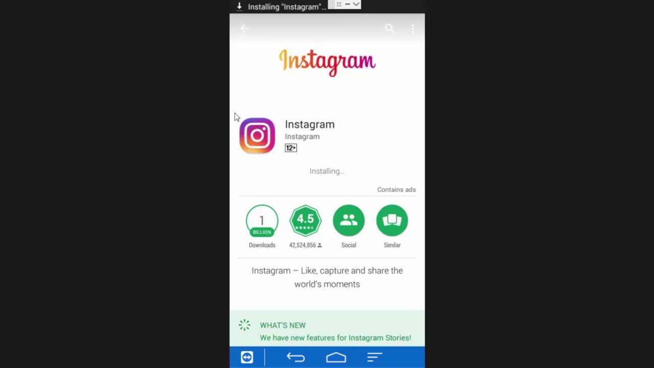 Instagram android app